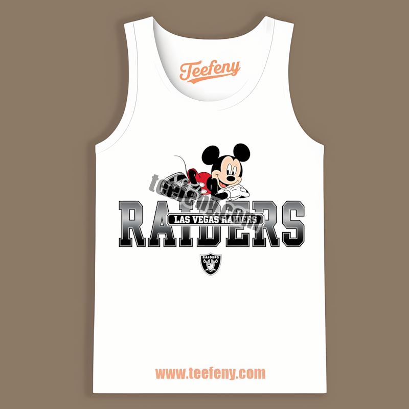 Mickey Mouse Relaxed Style Las Vegas Raiders Color Tanktop Mickey Mouse Relaxed Style Las Vegas Raiders Color Tanktop