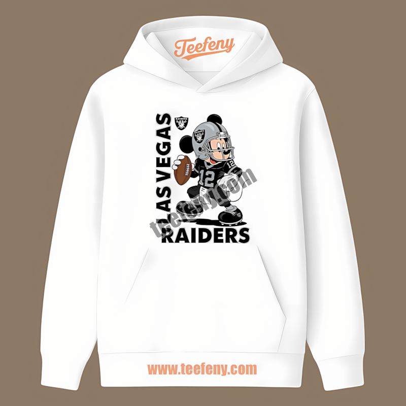 Mickey Quarterback Football Las Vegas Raiders Color Hoodie Mickey Quarterback Football Las Vegas Raiders Color Hoodie