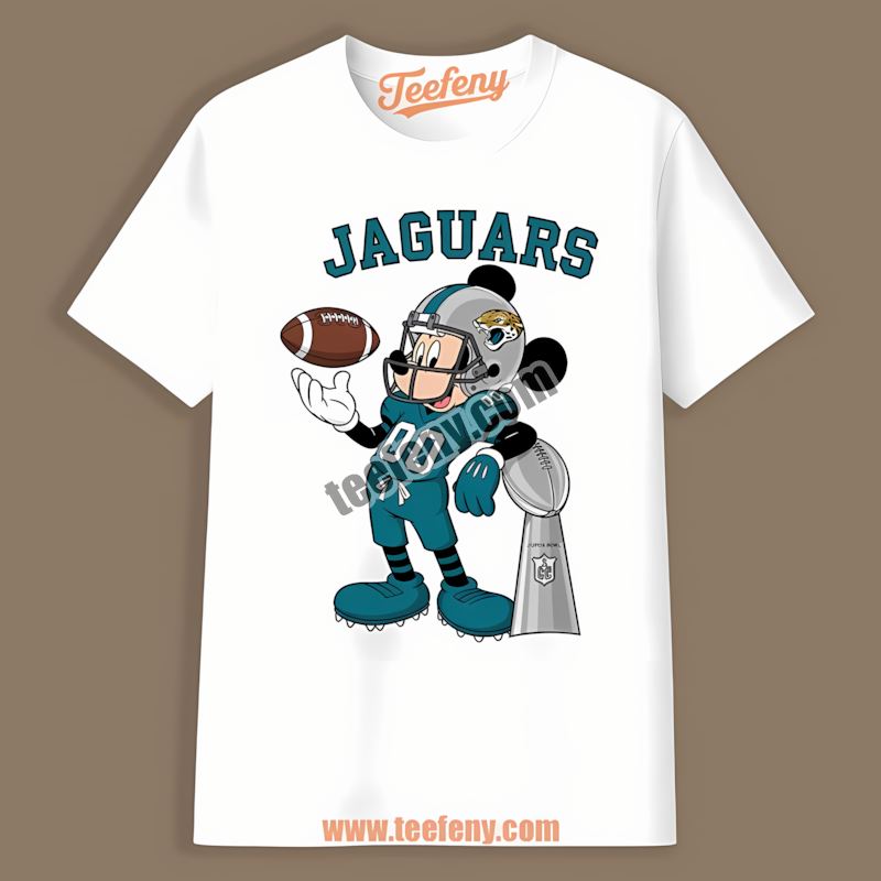 Mickey Super Bowl Football Jacksonville Jaguars Adults Shirt