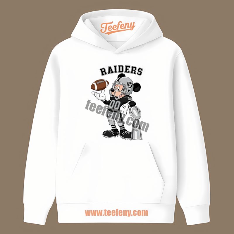 Mickey Super Bowl Football Las Vegas Raiders Vintage Hoodie Mickey Super Bowl Football Las Vegas Raiders Vintage Hoodie
