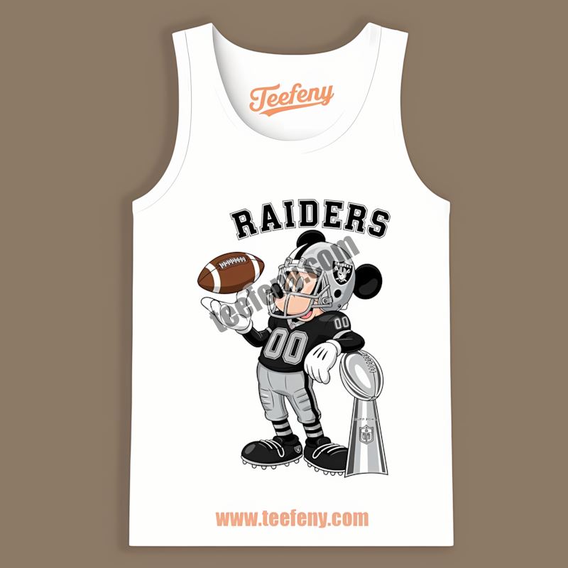 Mickey Super Bowl Football Las Vegas Raiders Vintage Tanktop Mickey Super Bowl Football Las Vegas Raiders Vintage Tanktop