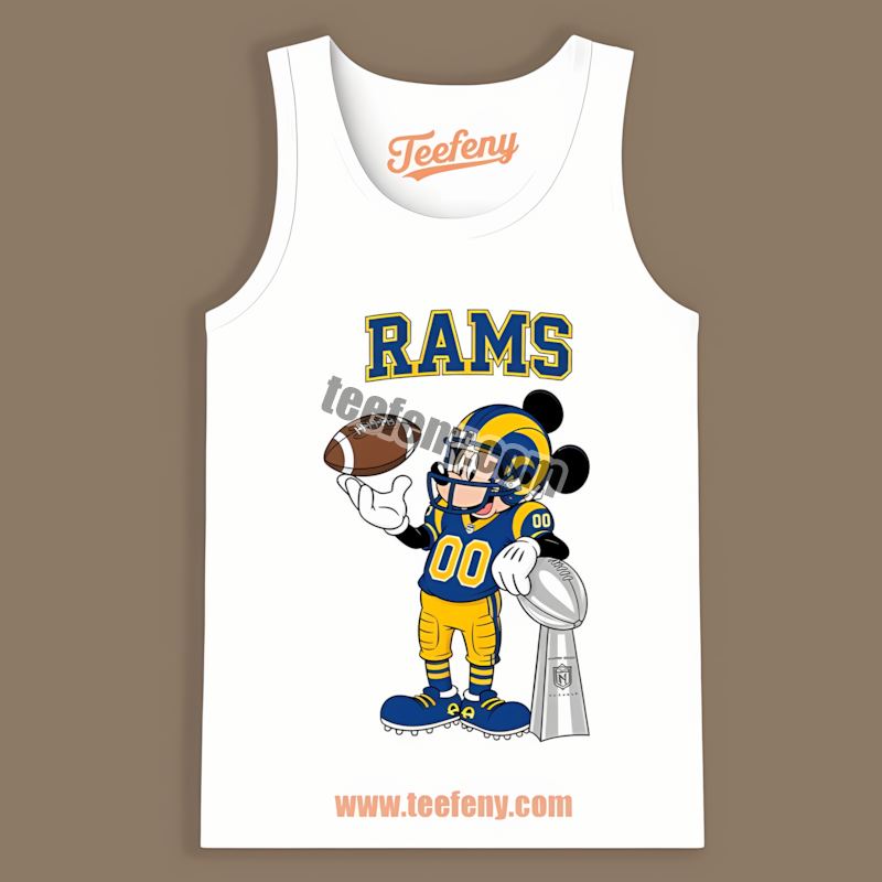 Minions Adults Los Angeles Rams Fan Tanktop Minions Adults Los Angeles Rams Fan Tanktop