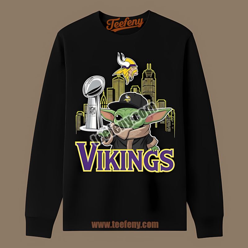 Minnesota Vikings Baby Yoda Super Bowl Cup Fan Vintage Long Sleeve Minnesota Vikings Baby Yoda Super Bowl Cup Fan Vintage Long Sleeve