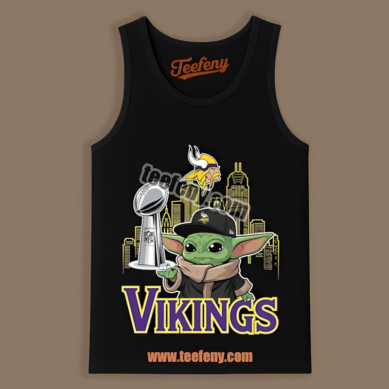 Minnesota Vikings Baby Yoda Super Bowl Cup Fan Vintage Tanktop Minnesota Vikings Baby Yoda Super Bowl Cup Fan Vintage Tanktop