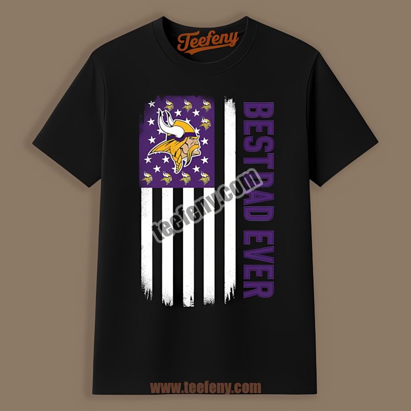 Minnesota Vikings Best Dad Ever Family Retro Shirt