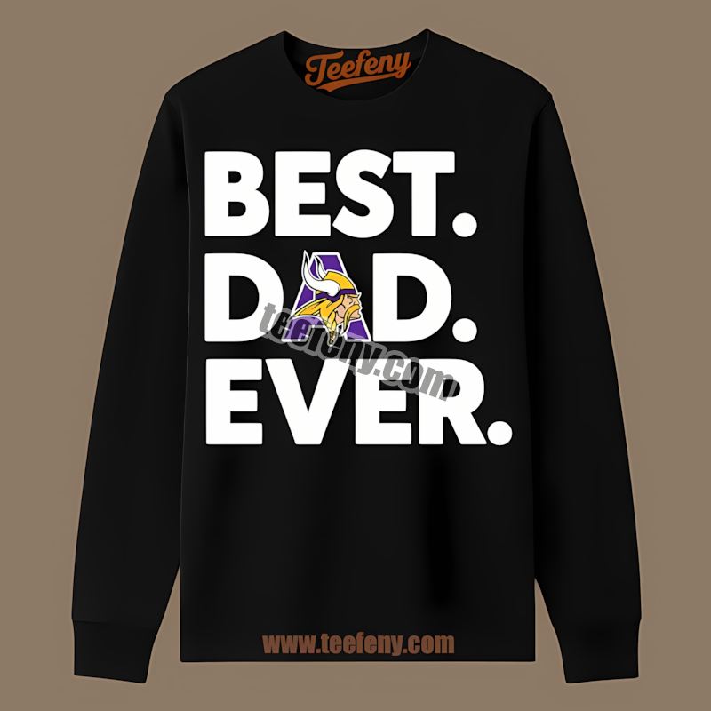 Minnesota Vikings Best Dad Ever Family Retro Long Sleeve Minnesota Vikings Best Dad Ever Family Retro Long Sleeve
