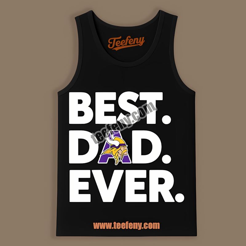 Minnesota Vikings Best Dad Ever Family Retro Tanktop Minnesota Vikings Best Dad Ever Family Retro Tanktop