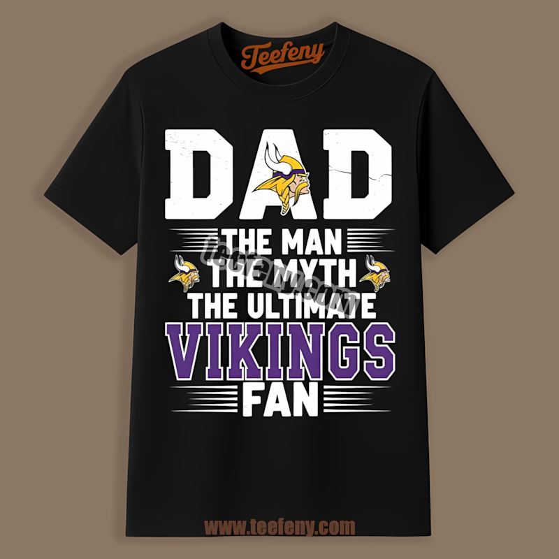 Minnesota Vikings Dad The Man The Myth Ultimate Fan Retro Shirt