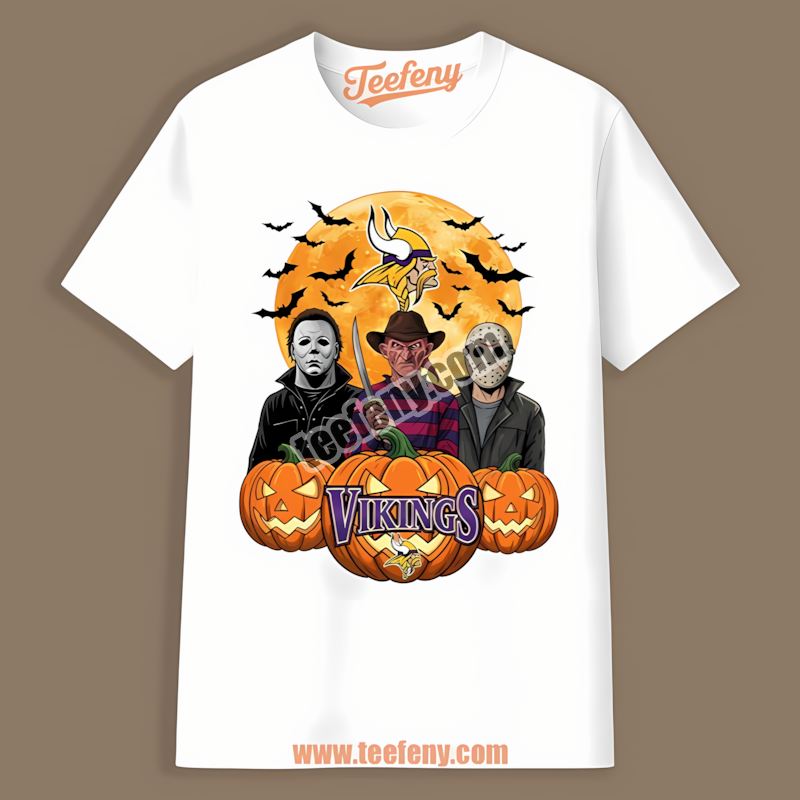 Minnesota Vikings Halloween Jason Michael Freddy Fan Color Shirt