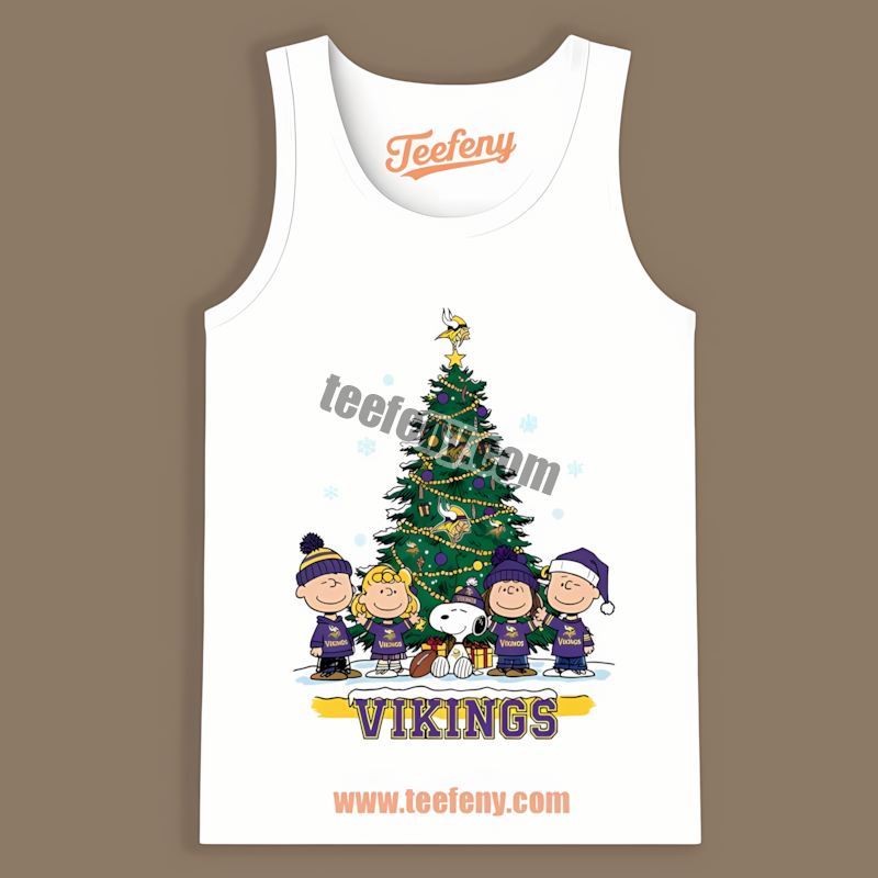 Minnesota Vikings Peanuts Christmas Holiday Adults Tanktop Minnesota Vikings Peanuts Christmas Holiday Adults Tanktop