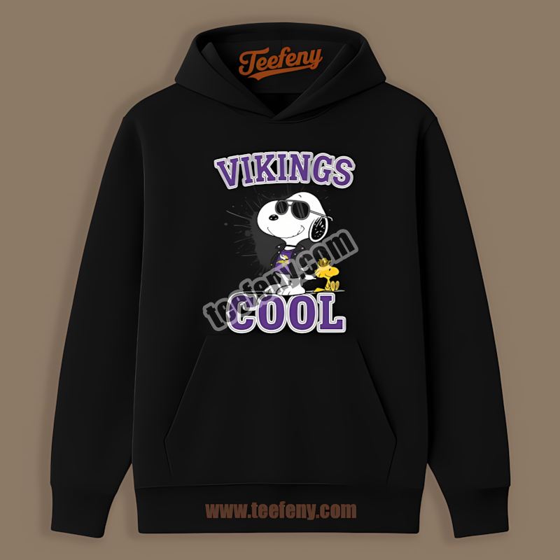 Minnesota Vikings Snoopy Cool Character Retro Hoodie Minnesota Vikings Snoopy Cool Character Retro Hoodie