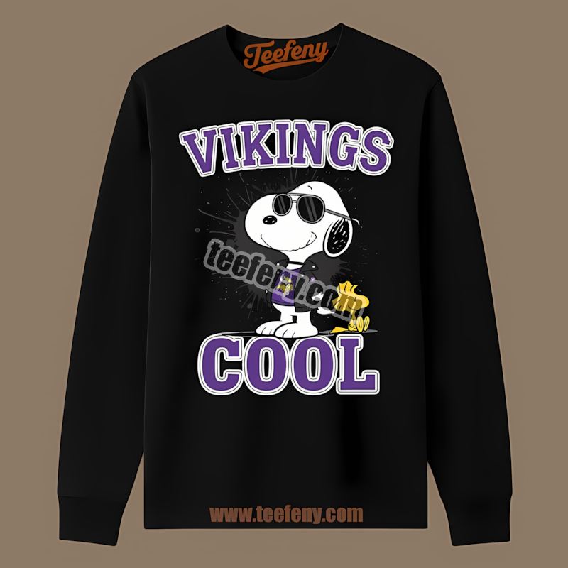 Minnesota Vikings Snoopy Cool Character Retro Long Sleeve Minnesota Vikings Snoopy Cool Character Retro Long Sleeve