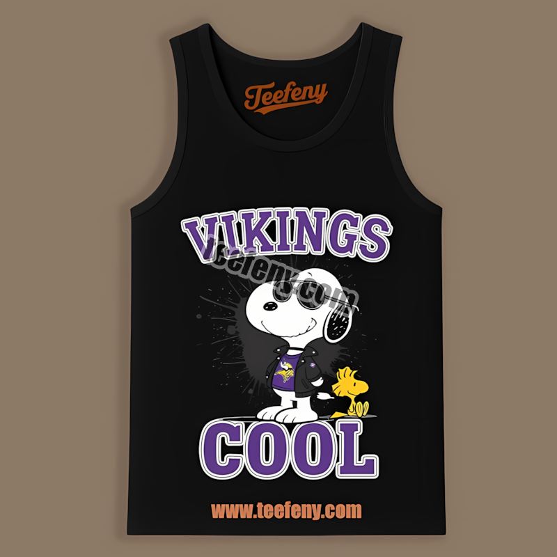 Minnesota Vikings Snoopy Cool Character Retro Tanktop Minnesota Vikings Snoopy Cool Character Retro Tanktop