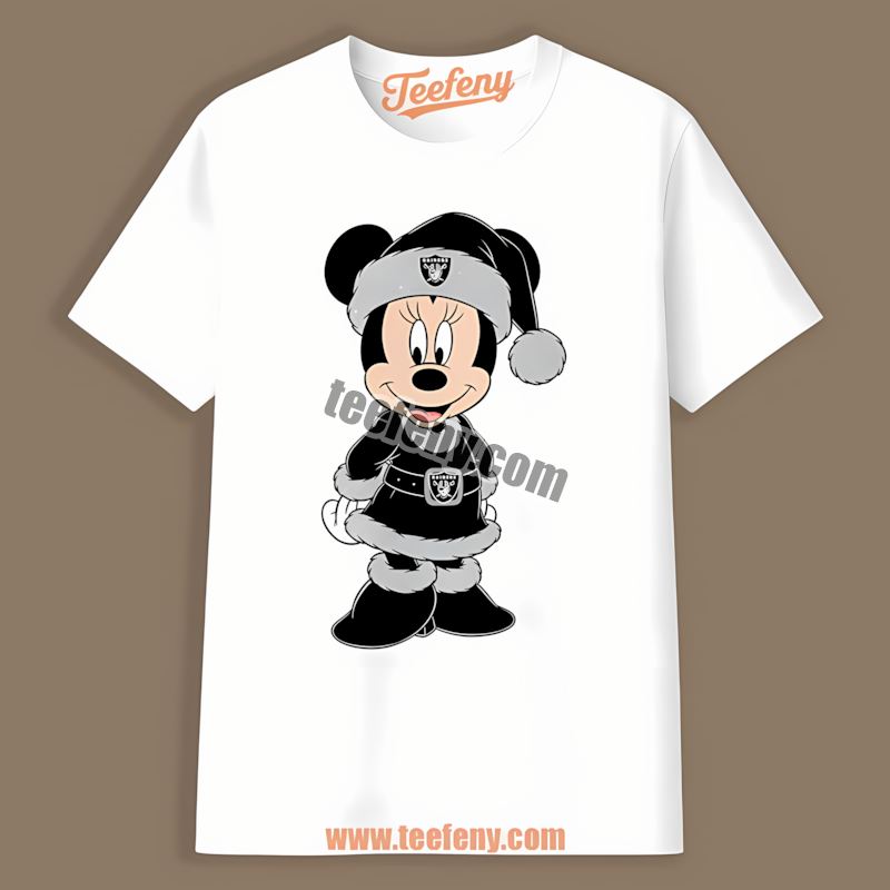 Minnie Mouse Christmas Las Vegas Raiders Adults Shirt