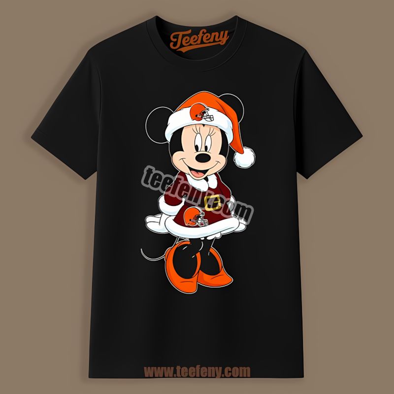Minnie Mouse Cleveland Browns Christmas Cotton Shirt