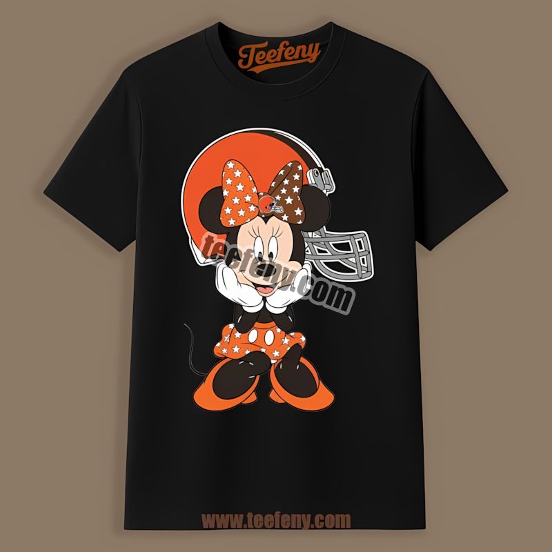 Minnie Mouse Cleveland Browns Star Holiday Shirt