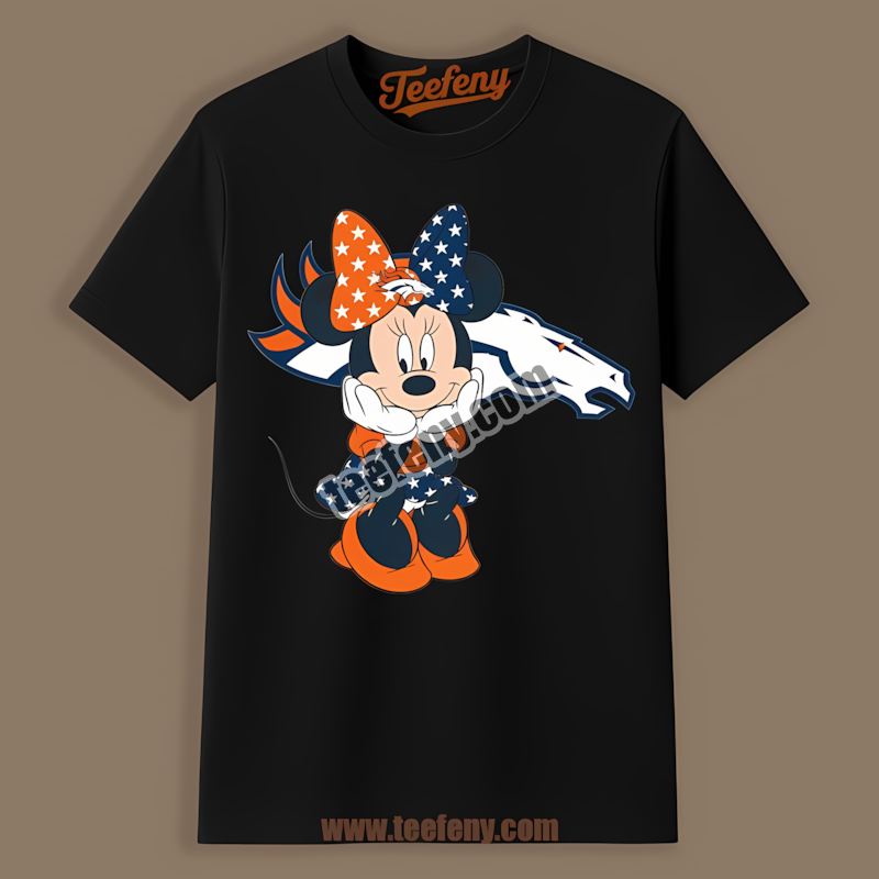 Minnie Mouse Denver Broncos Star Cotton Shirt