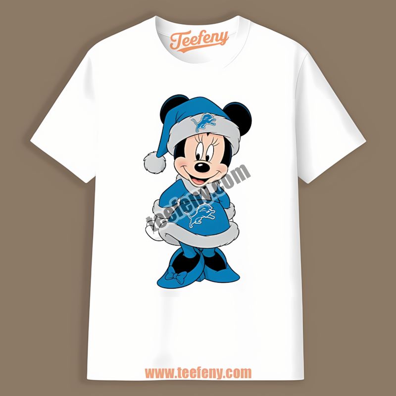 Minnie Mouse Detroit Lions Christmas Adults Shirt