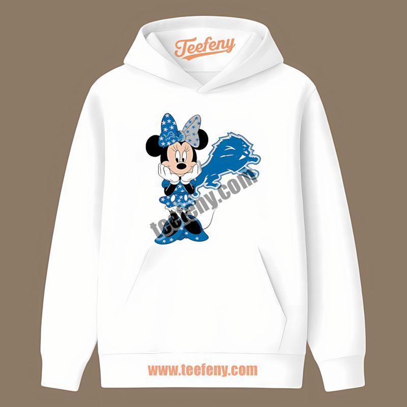 Minnie Mouse Detroit Lions Star Trendy Hoodie Minnie Mouse Detroit Lions Star Trendy Hoodie