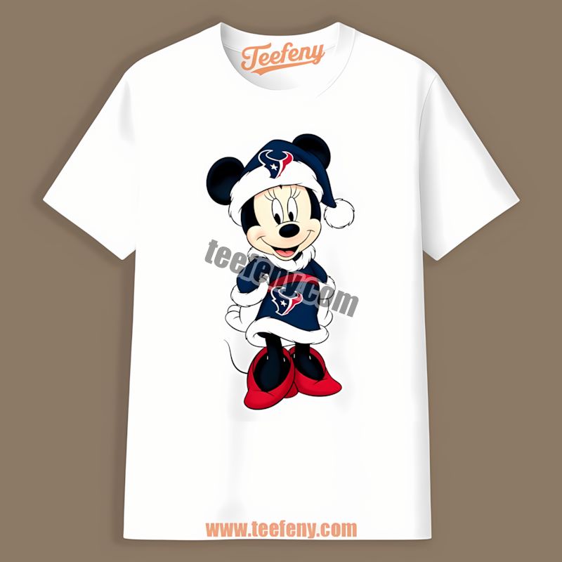 Minnie Mouse Houston Texans Christmas Adults Shirt