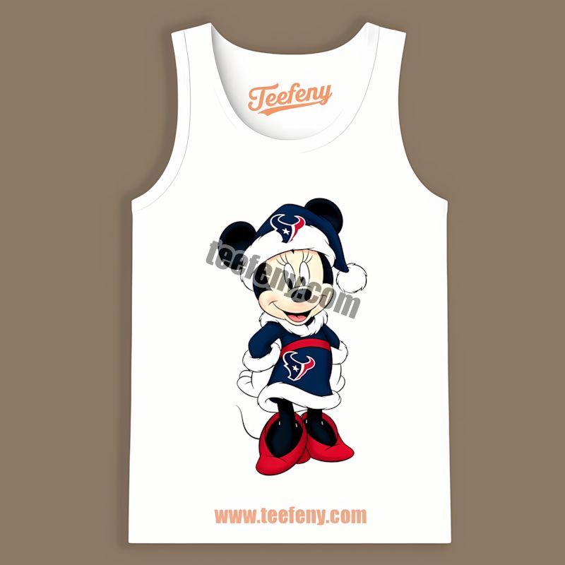 Minnie Mouse Houston Texans Christmas Adults Tanktop Minnie Mouse Houston Texans Christmas Adults Tanktop