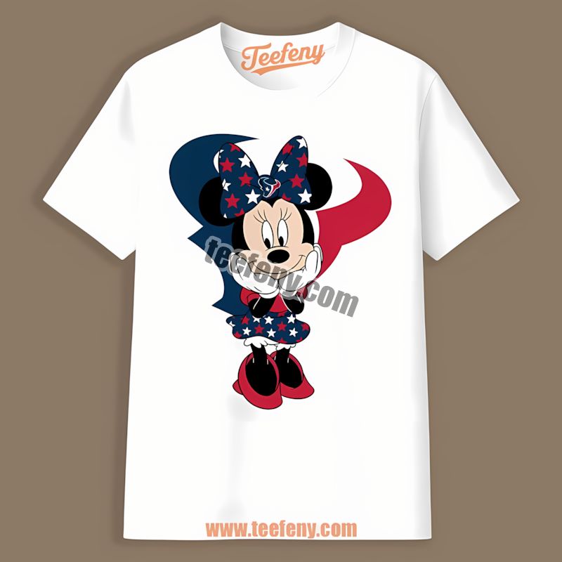 Minnie Mouse Houston Texans Star Adults Shirt