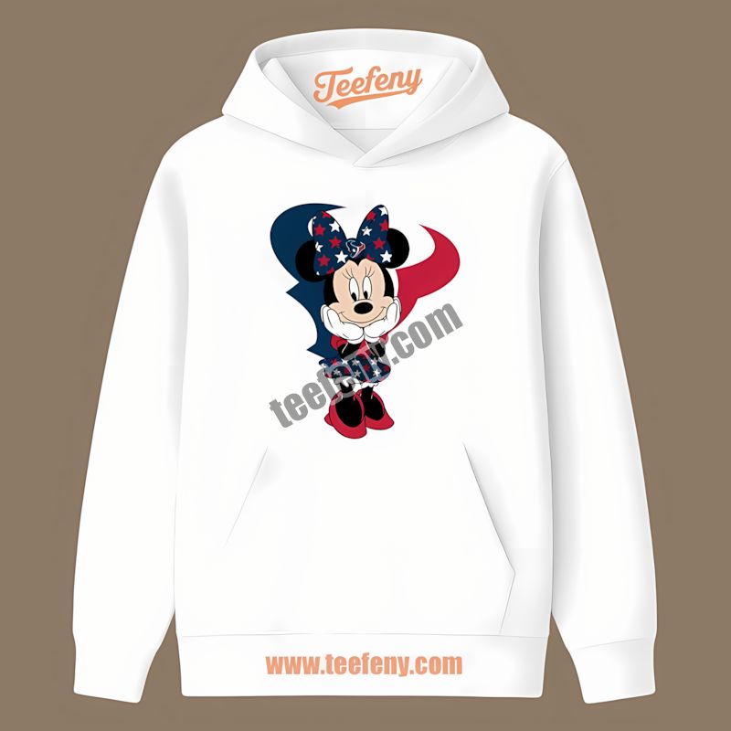Minnie Mouse Houston Texans Star Adults Hoodie Minnie Mouse Houston Texans Star Adults Hoodie