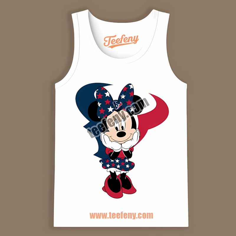 Minnie Mouse Houston Texans Star Adults Tanktop Minnie Mouse Houston Texans Star Adults Tanktop