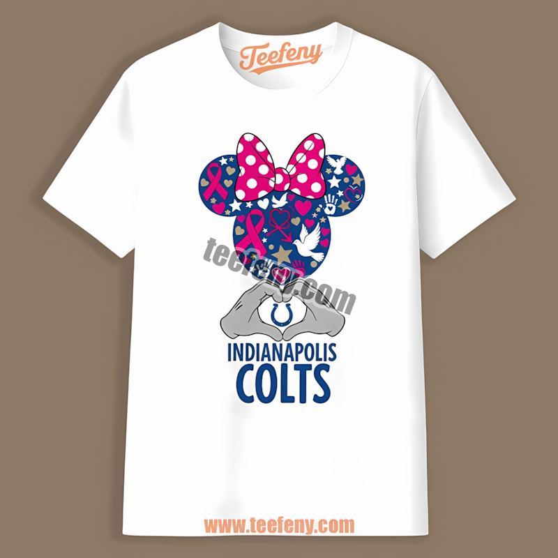 Minnie Mouse Indianapolis Colts Breast Cancer Shirt