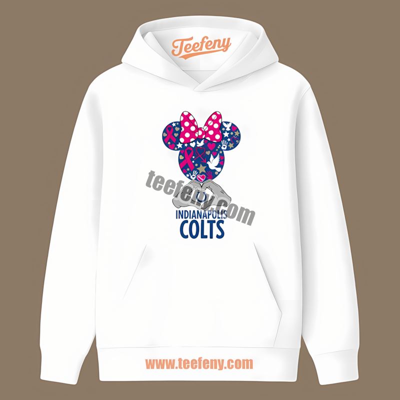 Minnie Mouse Indianapolis Colts Breast Cancer Hoodie Minnie Mouse Indianapolis Colts Breast Cancer Hoodie