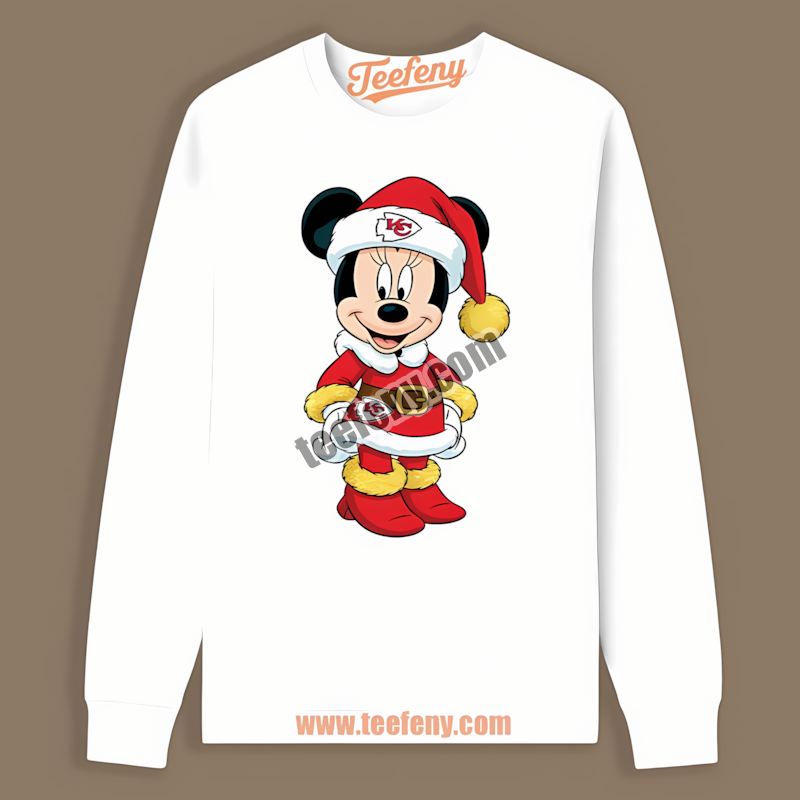 Minnie Mouse Kansas City Chiefs Christmas Regular Long Sleeve Minnie Mouse Kansas City Chiefs Christmas Regular Long Sleeve