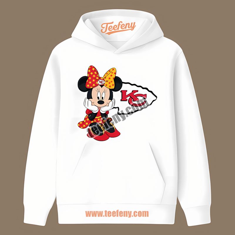 Minnie Mouse Kansas City Chiefs Star Regular Hoodie Minnie Mouse Kansas City Chiefs Star Regular Hoodie