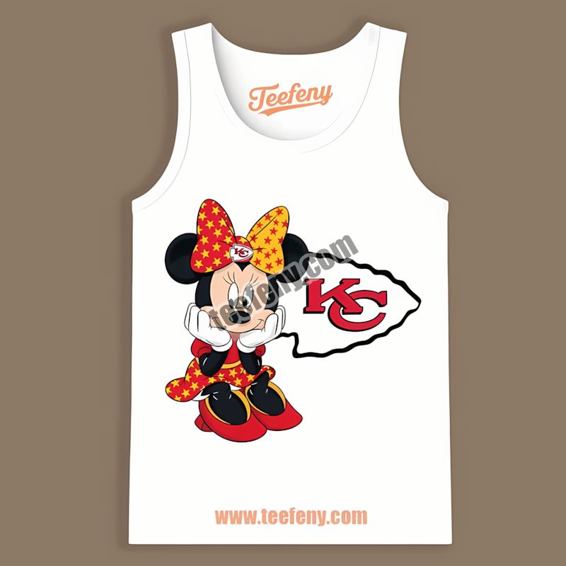 Minnie Mouse Kansas City Chiefs Star Regular Tanktop Minnie Mouse Kansas City Chiefs Star Regular Tanktop