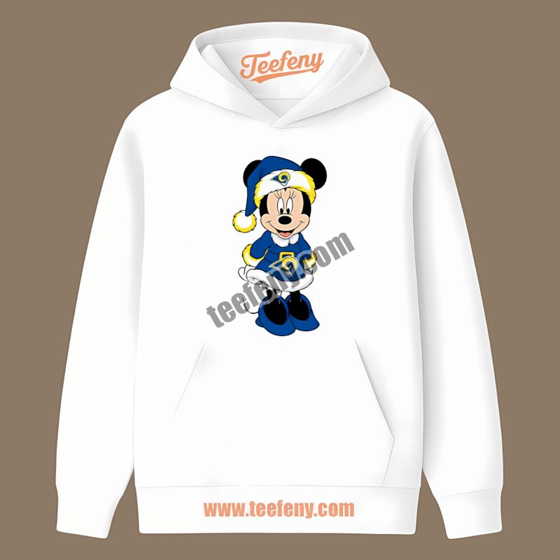 Minnie Mouse Los Angeles Rams Christmas Retro Hoodie Minnie Mouse Los Angeles Rams Christmas Retro Hoodie