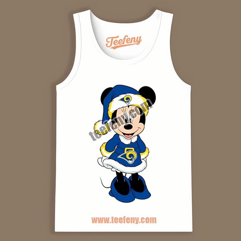 Minnie Mouse Los Angeles Rams Christmas Retro Tanktop Minnie Mouse Los Angeles Rams Christmas Retro Tanktop