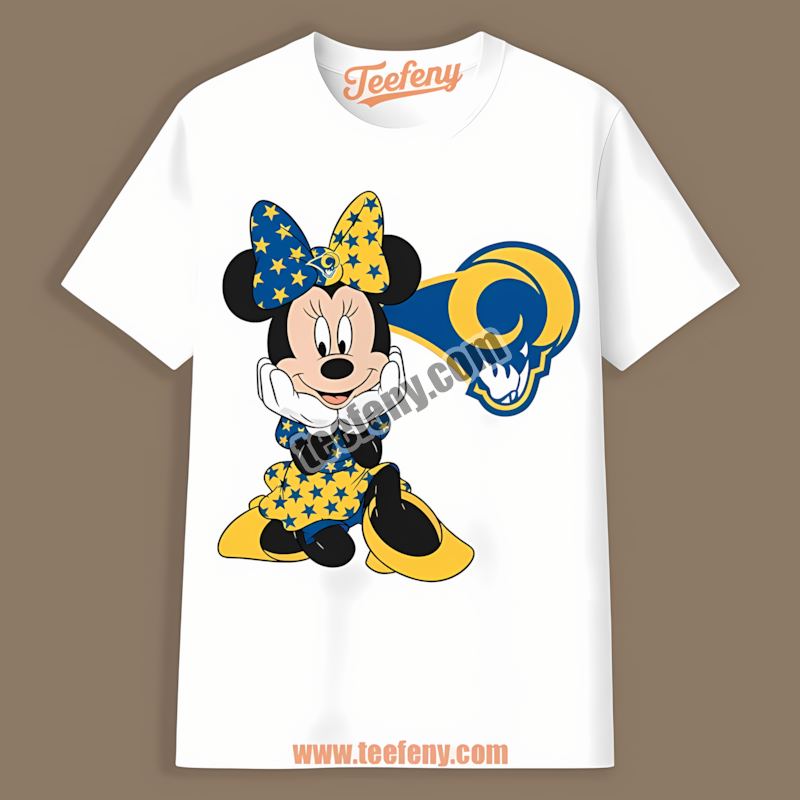 Minnie Mouse Los Angeles Rams Star Cotton Shirt
