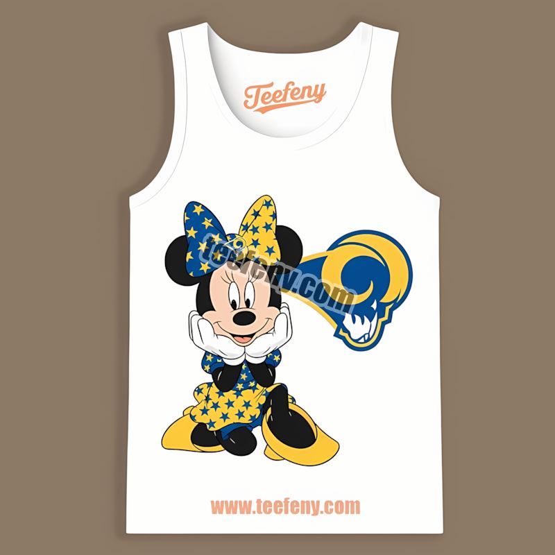 Minnie Mouse Los Angeles Rams Star Cotton Tanktop Minnie Mouse Los Angeles Rams Star Cotton Tanktop
