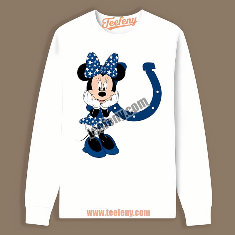 Minnie Mouse Star Indianapolis Colts Cotton Long Sleeve Minnie Mouse Star Indianapolis Colts Cotton Long Sleeve