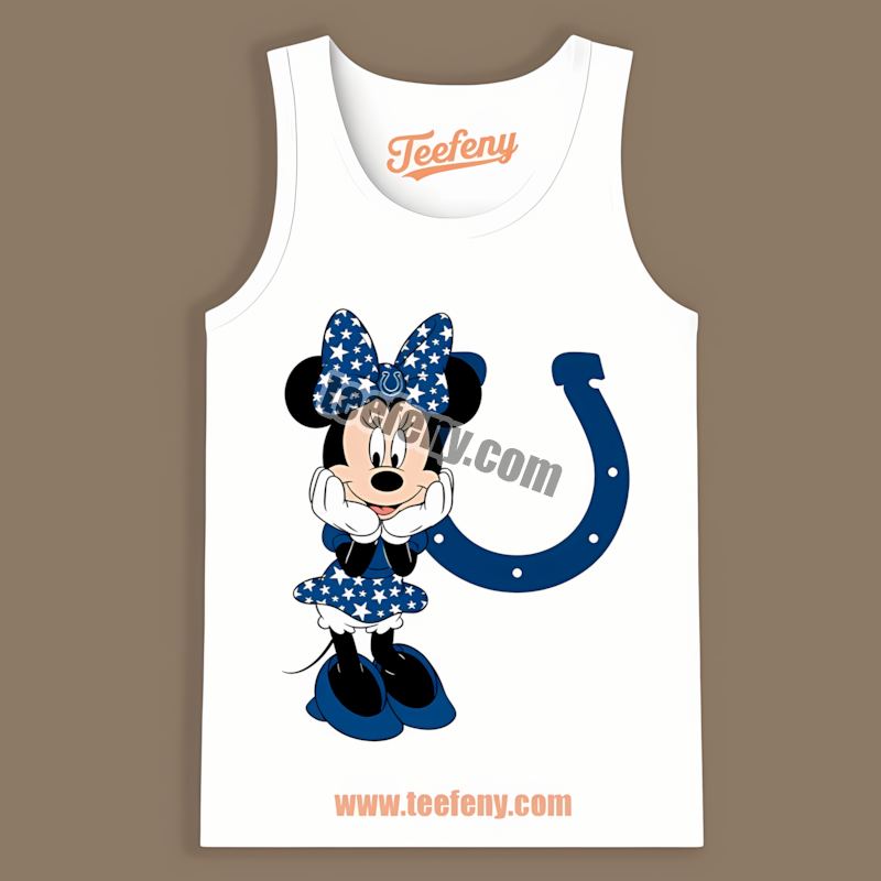 Minnie Mouse Star Indianapolis Colts Cotton Tanktop Minnie Mouse Star Indianapolis Colts Cotton Tanktop