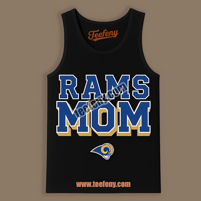 Mom Adults Los Angeles Rams Fan Tanktop Mom Adults Los Angeles Rams Fan Tanktop
