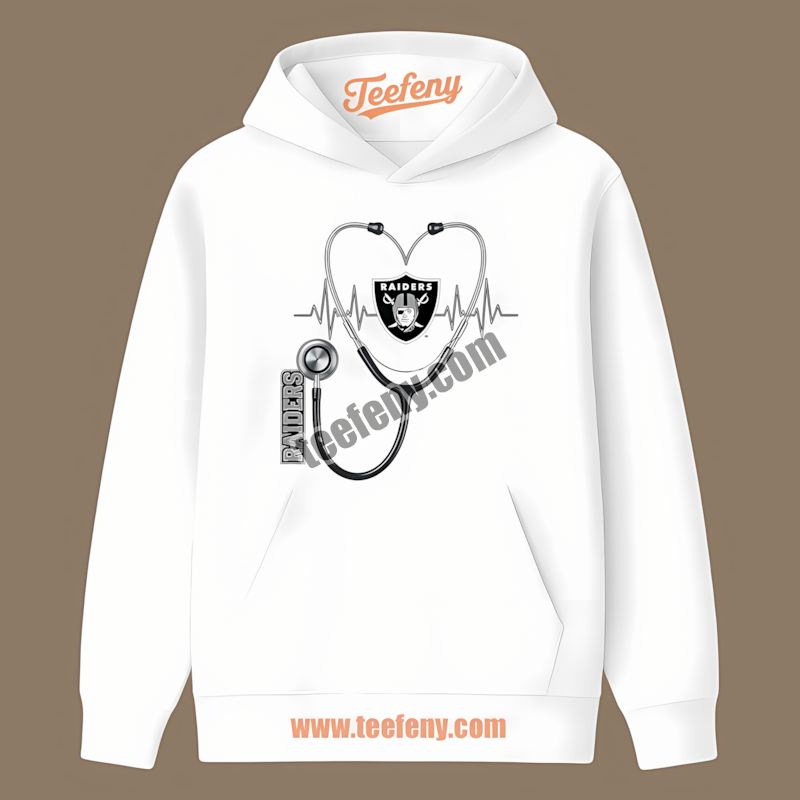 Nurse Heartbeat Las Vegas Raiders Vintage Hoodie Nurse Heartbeat Las Vegas Raiders Vintage Hoodie