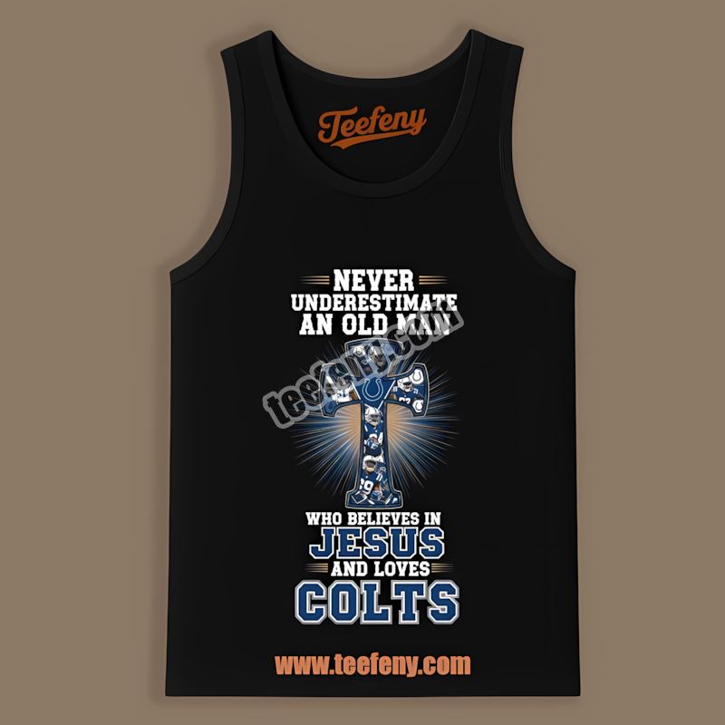 Old Man Jesus Indianapolis Colts Graphic Tanktop Old Man Jesus Indianapolis Colts Graphic Tanktop