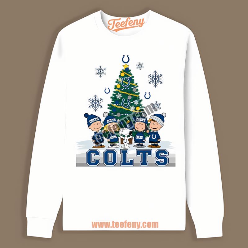 Peanuts Christmas Indianapolis Colts Trendy Long Sleeve Peanuts Christmas Indianapolis Colts Trendy Long Sleeve