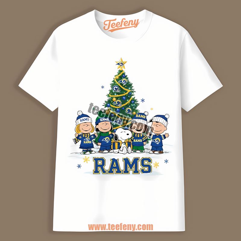 Peanuts Christmas Los Angeles Rams Color Shirt