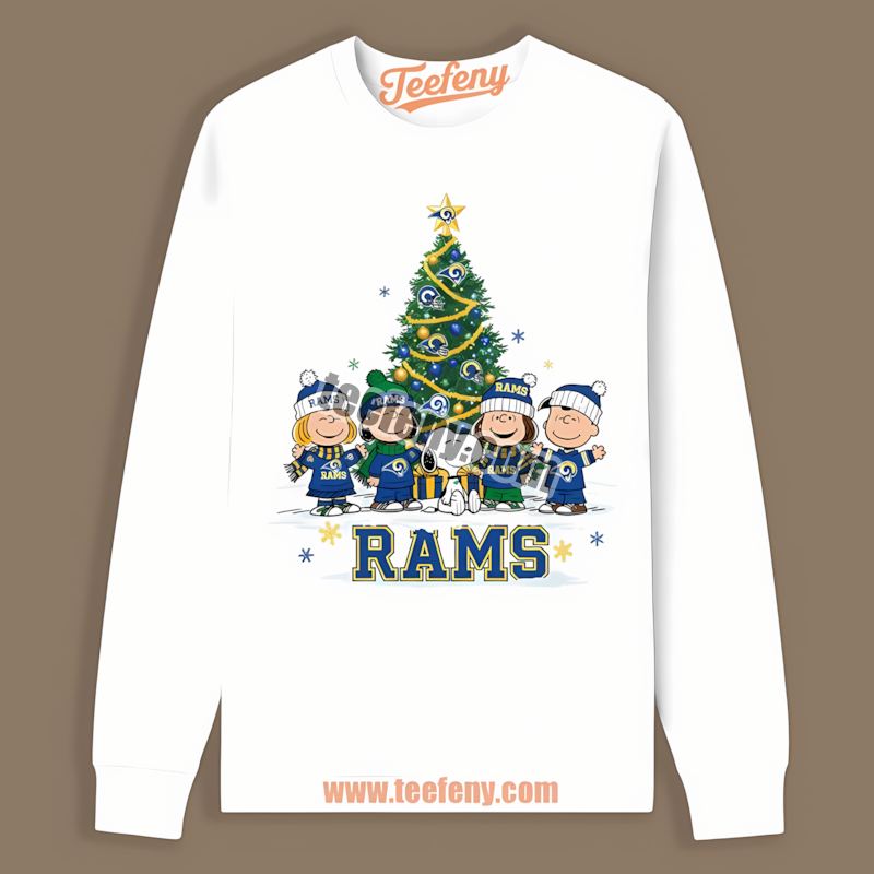 Peanuts Christmas Los Angeles Rams Color Long Sleeve Peanuts Christmas Los Angeles Rams Color Long Sleeve