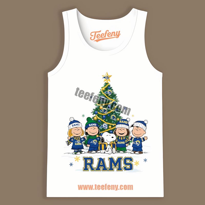 Peanuts Christmas Los Angeles Rams Color Tanktop Peanuts Christmas Los Angeles Rams Color Tanktop