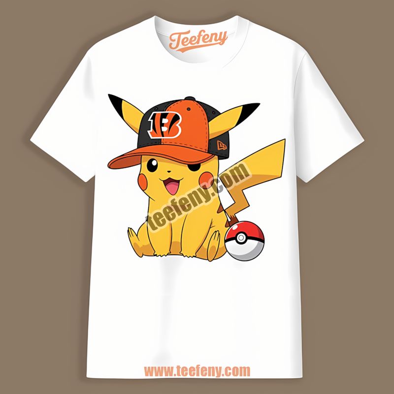 Pikachu Wearing Cincinnati Bengals Hat Trendy Shirt