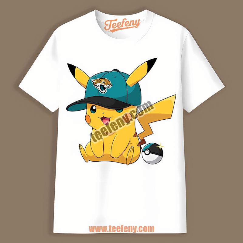 Pikachu Wearing Jacksonville Jaguars Hat Vintage Shirt