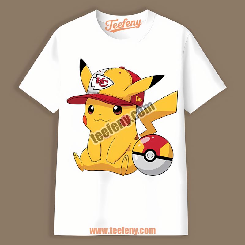 Pikachu Wearing Kansas City Chiefs Hat Unisex Shirt