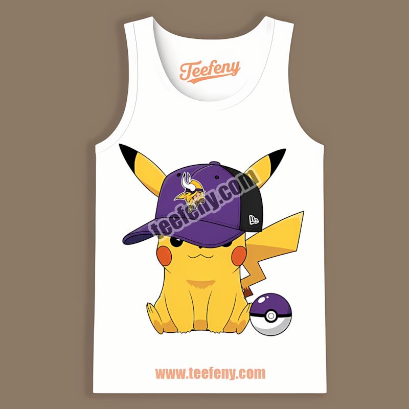 Pikachu Wearing Minnesota Vikings Hat Classic Tanktop Pikachu Wearing Minnesota Vikings Hat Classic Tanktop